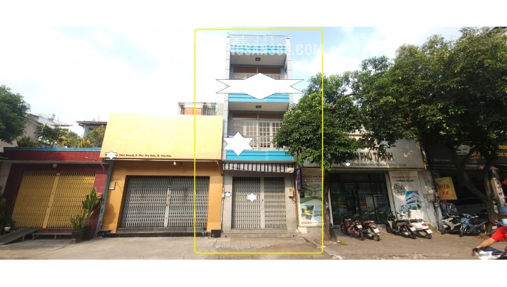 Cho thuê nhà Mặt tiền Lê Thúc Hoạch 88m², 2Lầu - KHU VĂN PHÒNG,TRƯỜNG HỌC